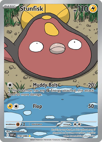 Pokemon White Flare Stunfisk #118
