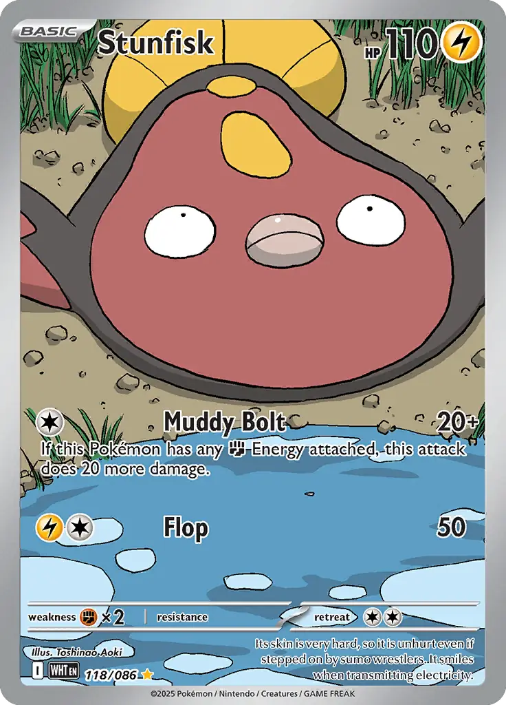 Pokemon White Flare Stunfisk #118