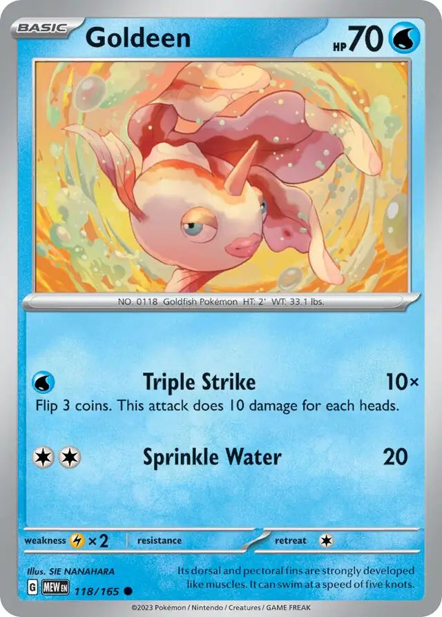 Pokemon Card 151 Goldeen #118