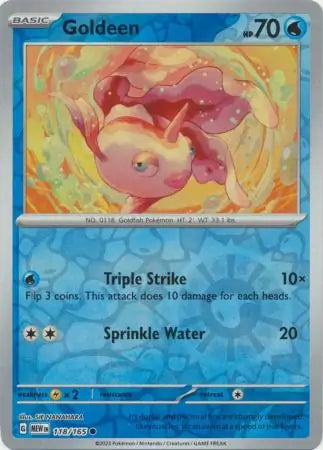 Pokemon Card 151 Goldeen Reverse Holo #118
