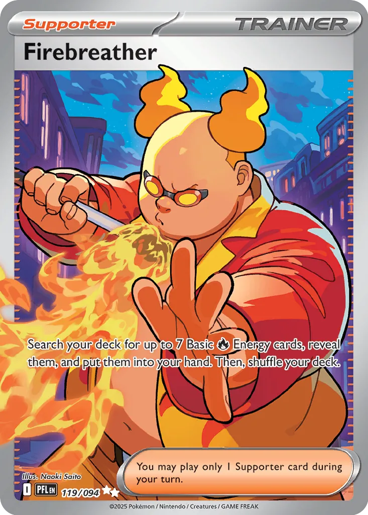 Pokemon Phantasmal Flames Firebreather #119