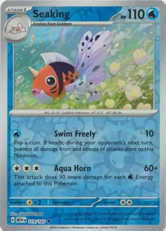 Pokemon Card 151 Seaking Reverse Holo #119