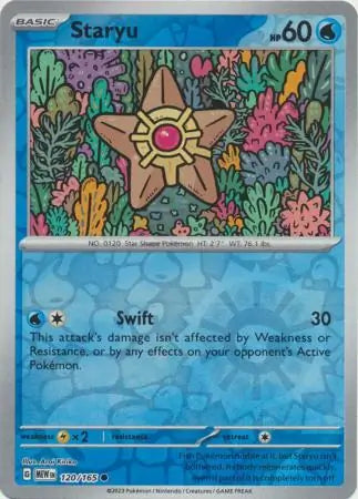 Pokemon Card 151 Staryu Reverse Holo #120