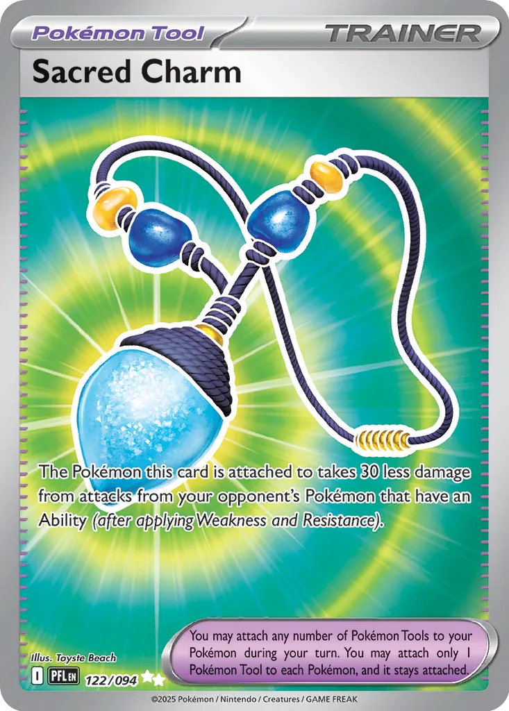 Pokemon Phantasmal Flames Sacred Charm #122