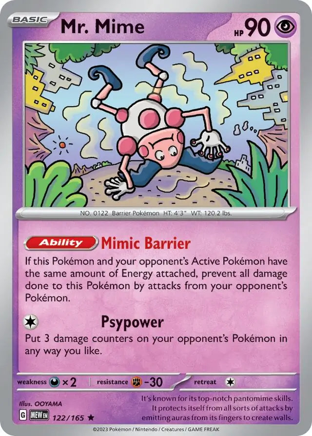 Pokemon Card 151 Mr. Mime #122