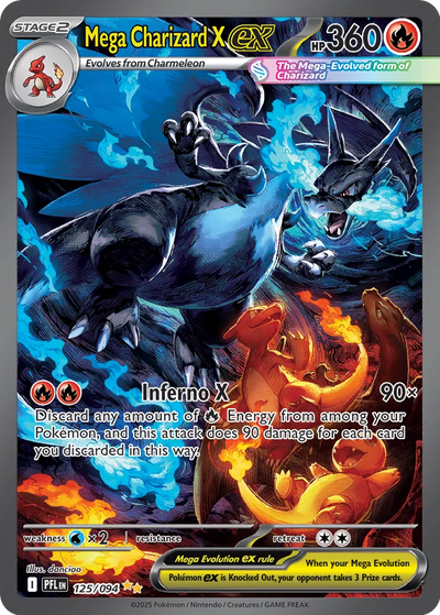 Pokemon Phantasmal Flames Mega Charizard X #125
