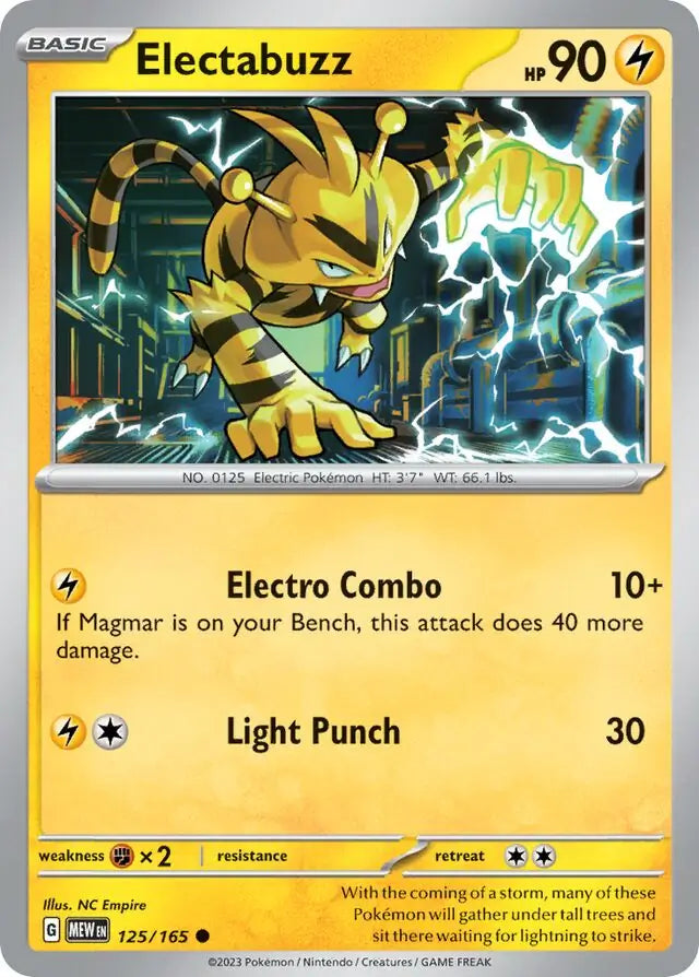 Pokemon Card 151 Electabuzz #125