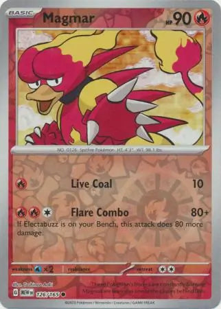 Pokemon Card 151 Magmar Reverse Holo #126