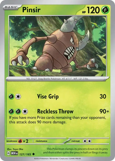 Pokemon Card 151 Pinsir #127
