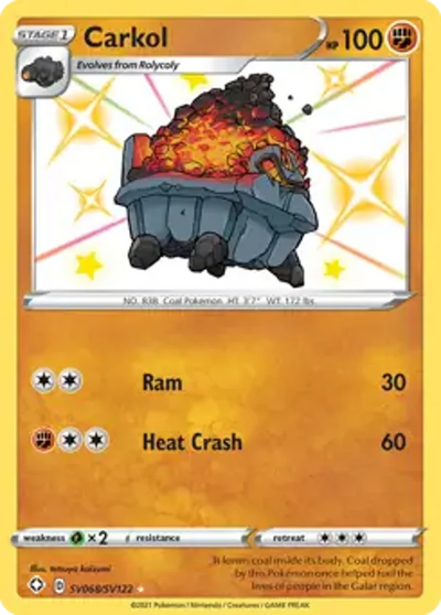 Pokemon Shining Fates Carkol #SV068