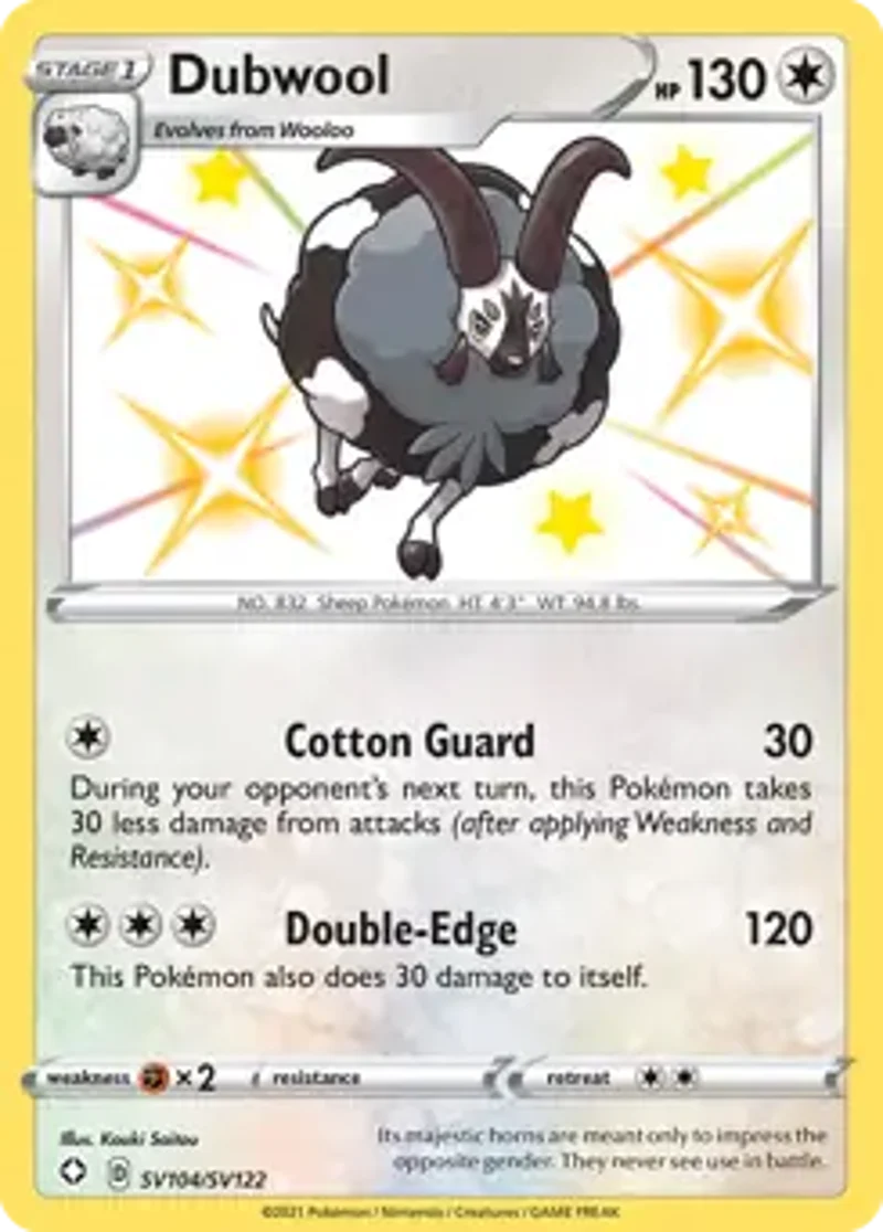 Pokemon Shining Fates Dubwool #SV104