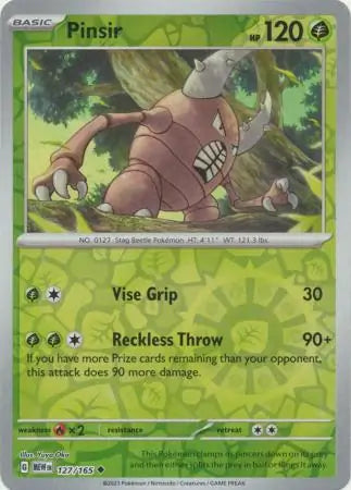 Pokemon Card 151 Pinsir Reverse Holo #127