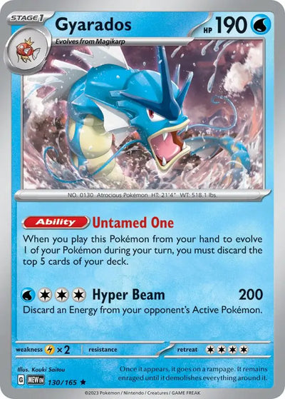 Pokemon Card 151 Gyarados #130