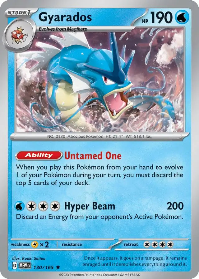 Pokemon Card 151 Gyarados #130