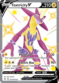 Pokemon Shining Fates Toxtricity V #SV112