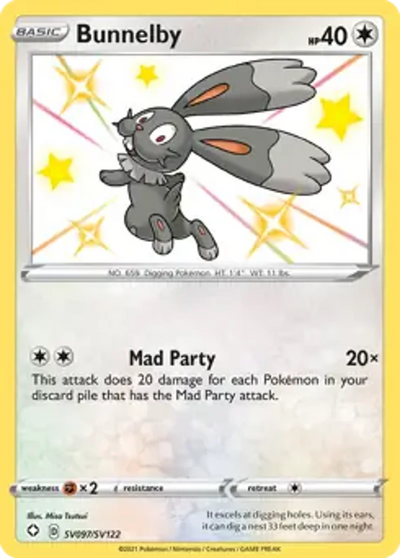 Pokemon Shining Fates Bunnelby #SV097