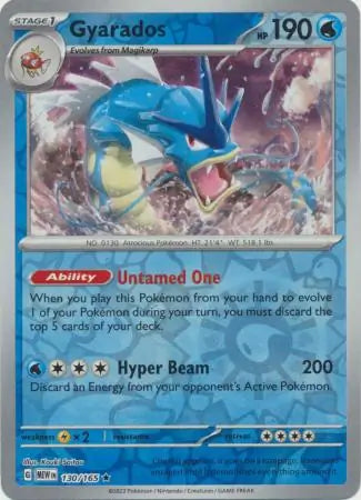 Pokemon Card 151 Gyarados Reverse Holo #130