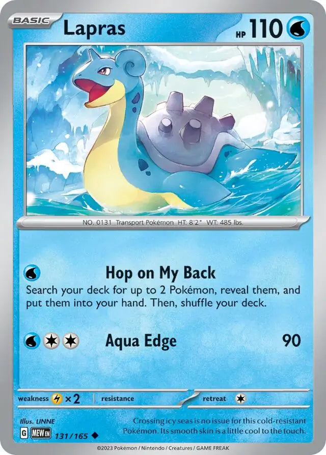 Pokemon Card 151 Lapras #131