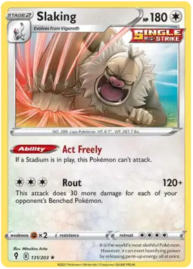 Pokemon Evolving Skies Slaking #131