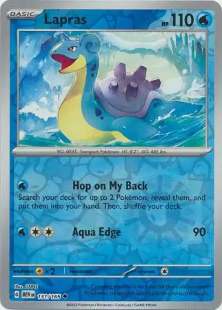 Pokemon Card 151 Lapras Reverse Holo #131