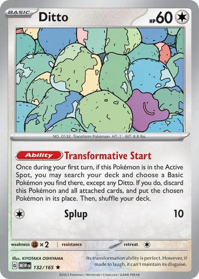 Pokemon Card 151 Ditto #132