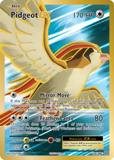 Pokemon Evolutions Pidgeot EX #104