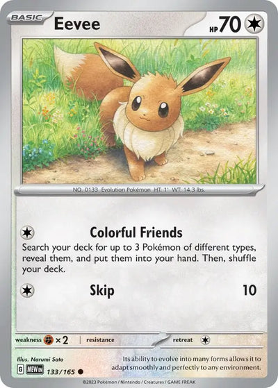 Pokemon Card 151 Eevee #133