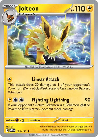 Pokemon Card 151 Jolteon #135