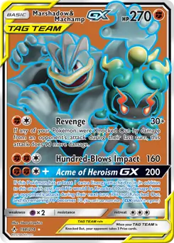 Pokemon Unbroken Bonds Marshadow & Machamp GX #198
