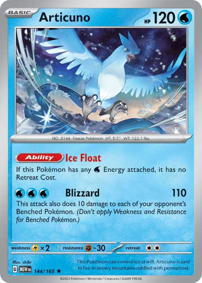 Pokemon Card 151 Articuno #144