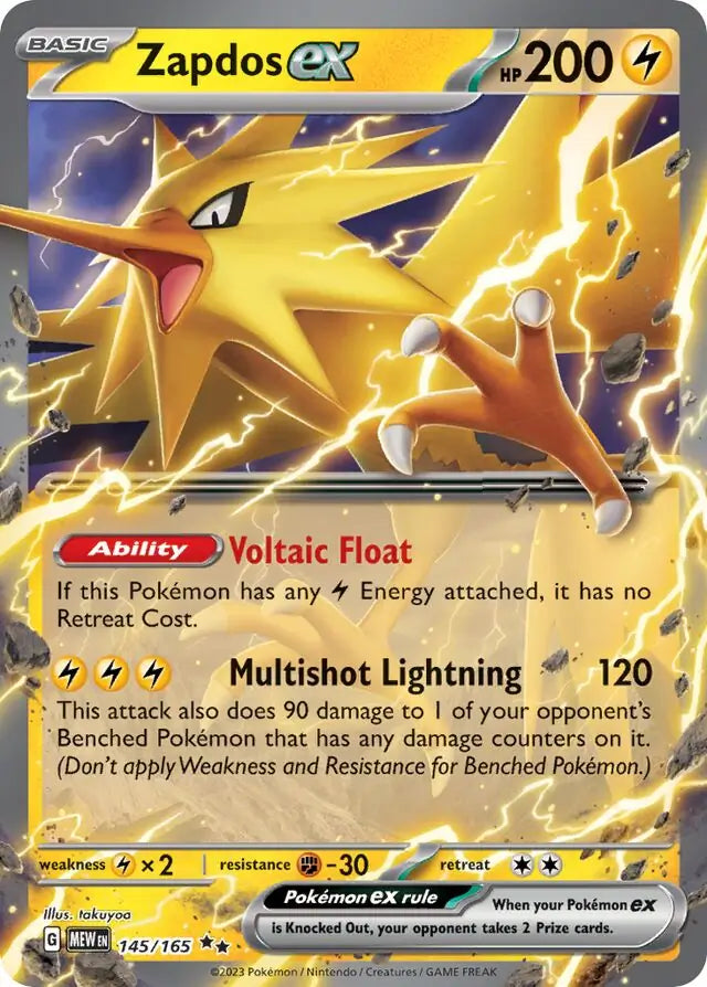 Pokemon Card 151 Zapdos ex #145