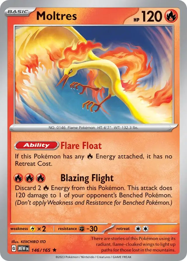 Pokemon Card 151 Moltres #146