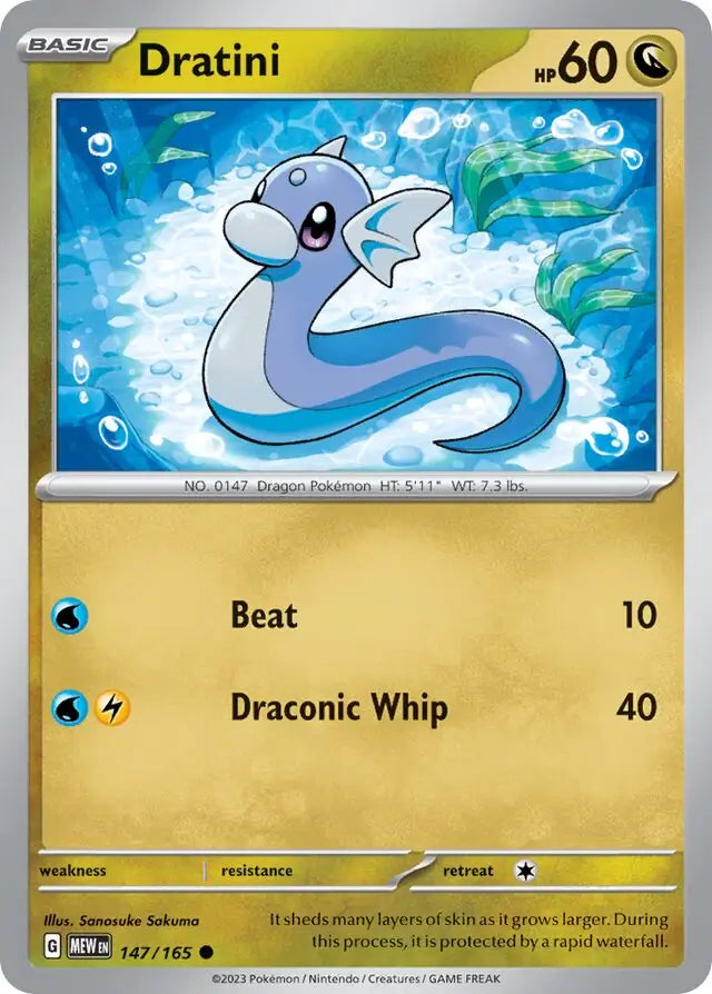 Pokemon Card 151 Dratini #147