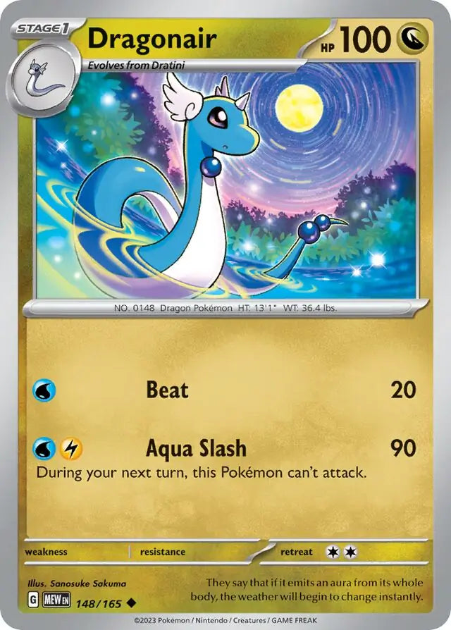 Pokemon Card 151 Dragonair #148