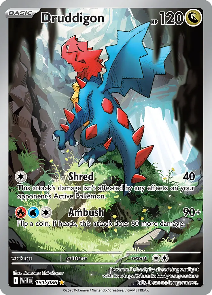 Pokemon White Flare Druddigon #151
