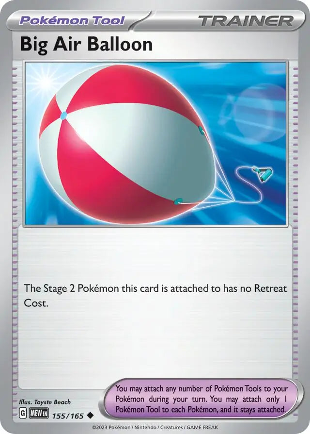 Pokemon Card 151 Big Air Balloon #155