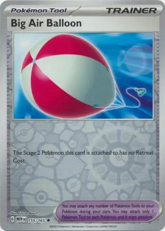 Pokemon Card 151 Big Air Balloon Reverse Holo #155