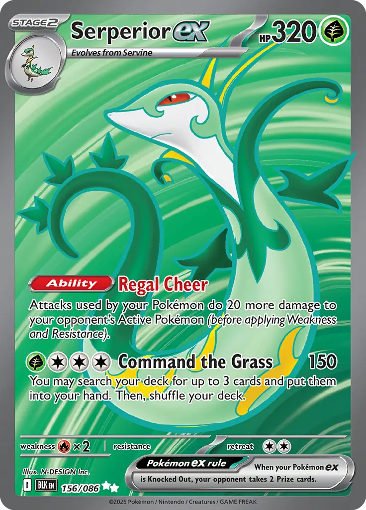 Pokemon Black Bolt Serperior #156