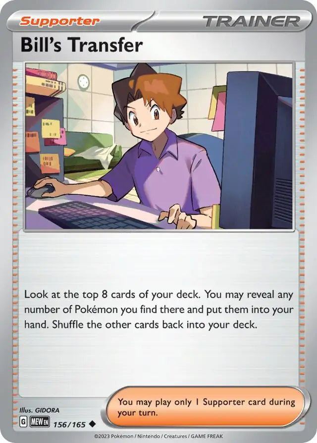 Pokemon Card 151 Bill's Transfer #156
