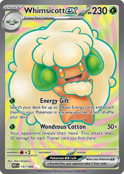 Pokemon White Flare Whimsicott #157