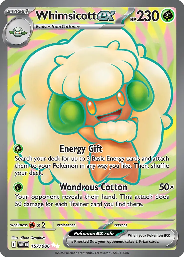 Pokemon White Flare Whimsicott #157