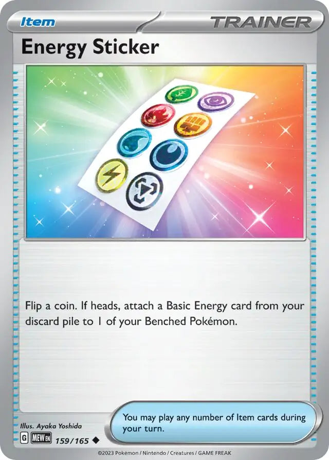 Pokemon Card 151 Energy Sticker #159
