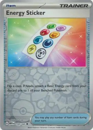 Pokemon Card 151 Energy Sticker Reverse Holo #159