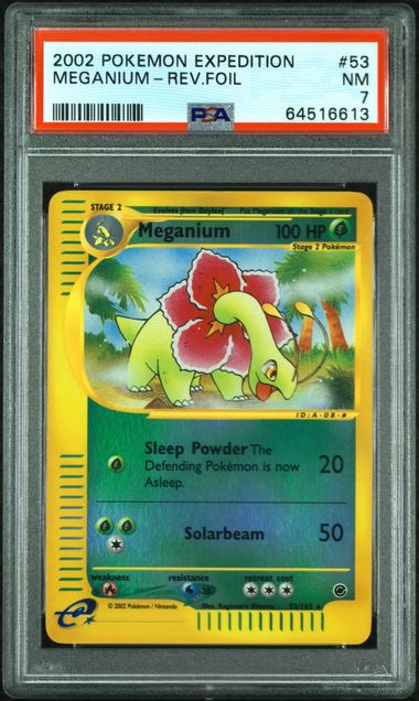 Pokemon Expedition Meganium #53 PSA 7