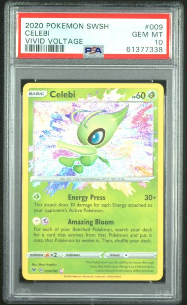 Pokemon Vivid Voltage Celebi #009 PSA 10