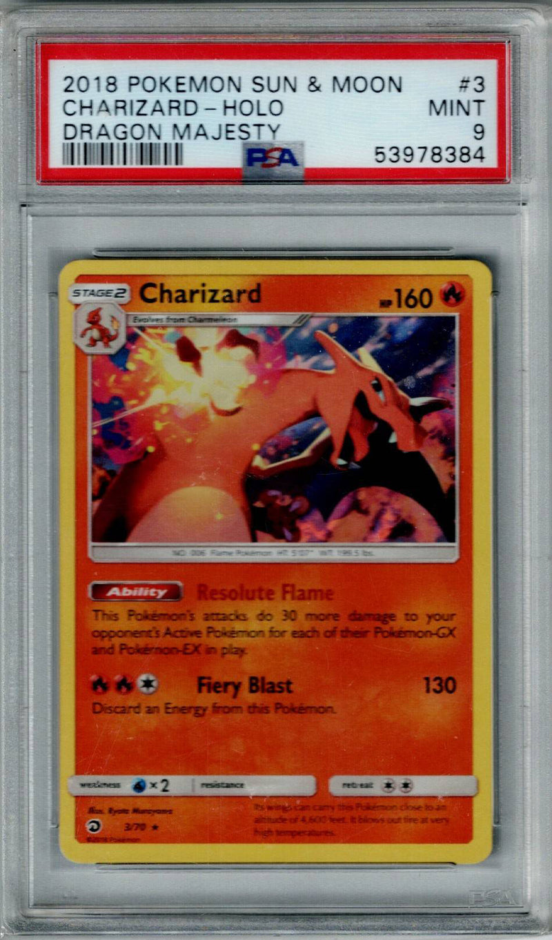 Pokemon Dragon Majesty Charizard #3 – Holo PSA 9