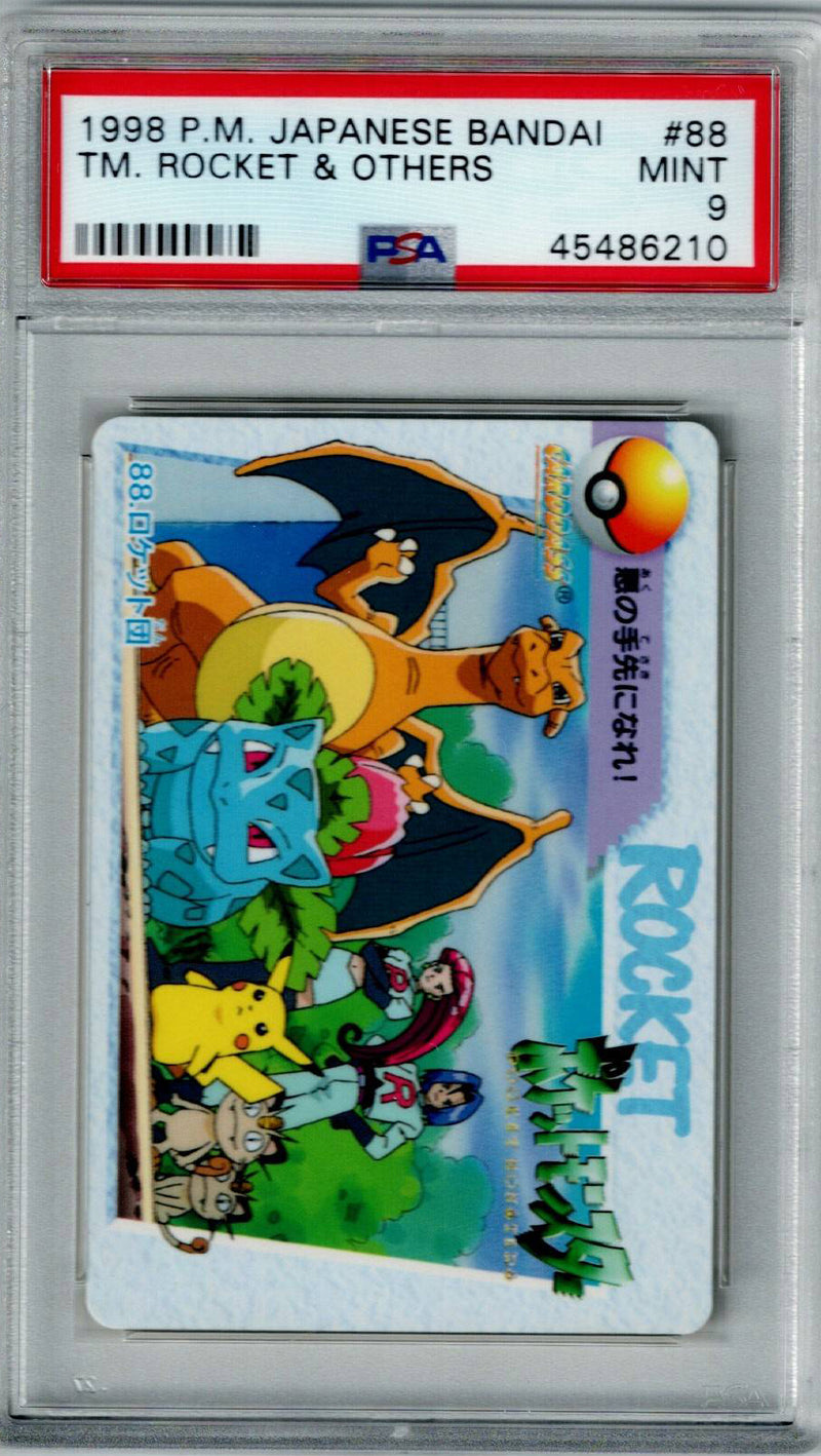 Pokemon JP Bandai Carddass Vending TM. ROCKET & OTHERS #88 PSA 9