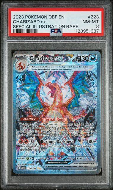 Pokemon Obsidian Flames Charizard ex #223 PSA 8