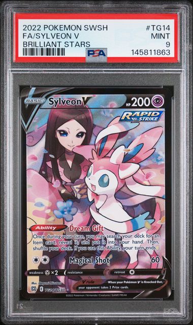 Pokemon Brilliant Stars Sylveon V #TG14 PSA 9