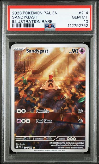 Pokemon Paldea Evolved Sandygast #214 PSA 10